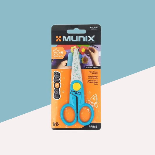Prime Munix Cut N Play Child Safe Scissors KR-9150 – Colorful Learning Companion for Young Creatives ( Pack of 1 ) - Topperskit LLP