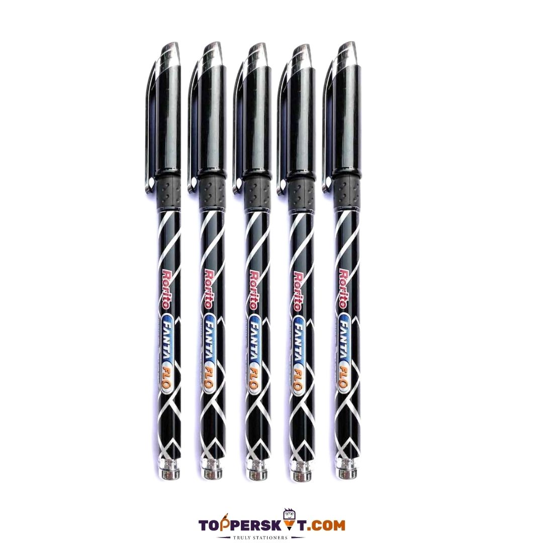 Rorito Fanta Flo Ball Pen – Black: A Fusion of Innovation and Style ( Pack of 1 ) - Topperskit LLP