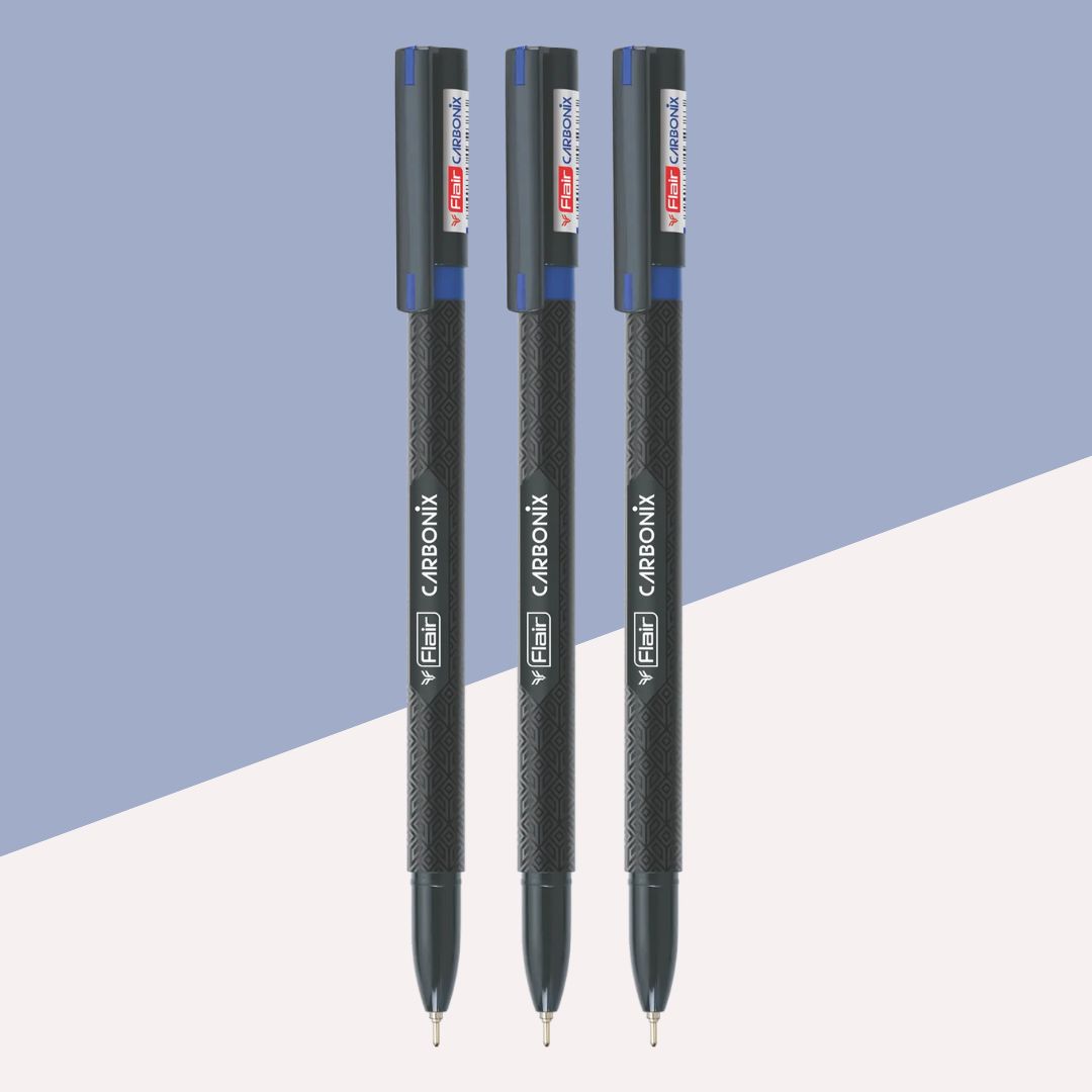 Flair Carbonix Gel Pen – Blue : A Stylish Fusion of Bold Writing and Timeless Design ( Pack of 1 ) - Topperskit LLP