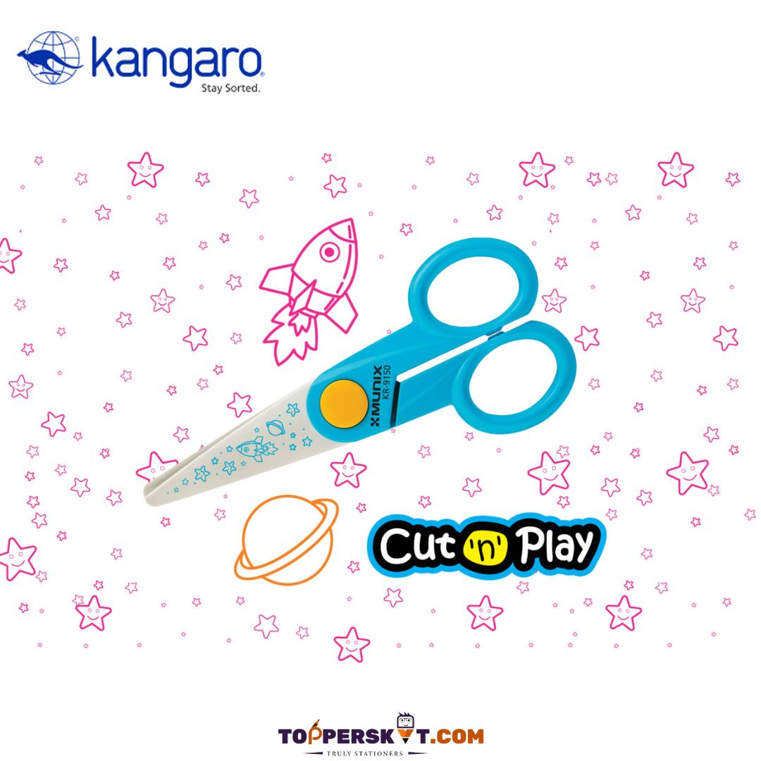 Prime Munix Cut N Play Child Safe Scissors KR-9150 – Colorful Learning Companion for Young Creatives ( Pack of 1 ) - Topperskit LLP