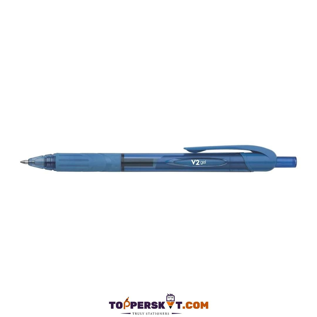 FLAIR V2 Retractable Gel Pen – Blue : The Ultimate Writing Experience Smooth, Smudge-Free, and Refillable ( Pack of 1 ) - Topperskit LLP