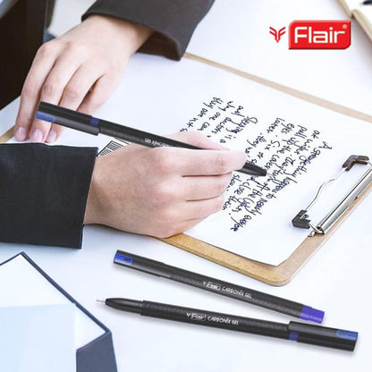 Flair Carbonix Gel Pen – Blue : A Stylish Fusion of Bold Writing and Timeless Design ( Pack of 1 ) - Topperskit LLP