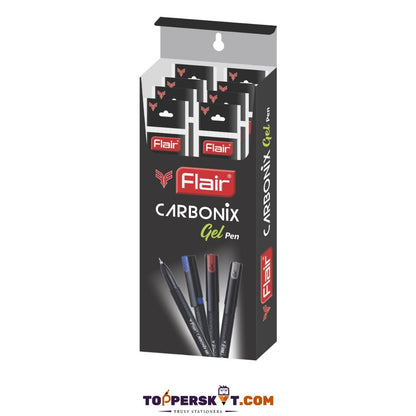 Flair Carbonix Gel Pen – Blue : A Stylish Fusion of Bold Writing and Timeless Design ( Pack of 1 ) - Topperskit LLP