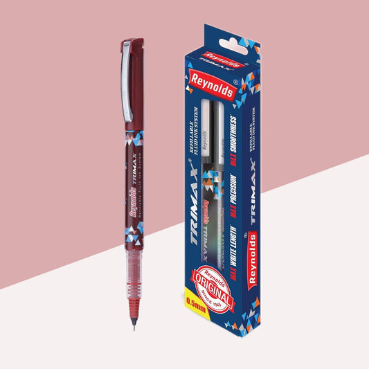 Reynolds Trimax Gel Pen – Red : Maximum Smoothness, Precision, and Write Length ( Pack of 1 ) - Topperskit LLP