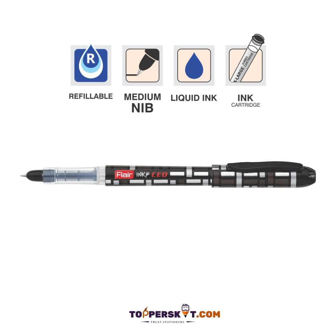 Flair Inky CEO Liquid Ink Fountain Pen: A Fusion of Elegance and Innovation ( Pack of 1 ) - Topperskit LLP