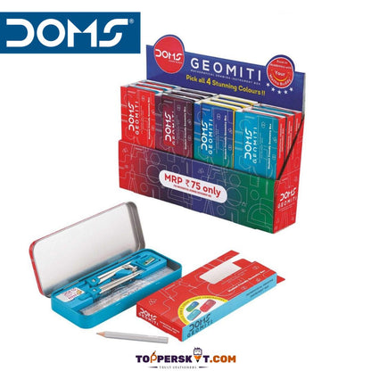 Doms Geomiti Mathematical Drawing Instrument Box: Precision in Premium Tin ( Pack Of 1 ) - Topperskit LLP