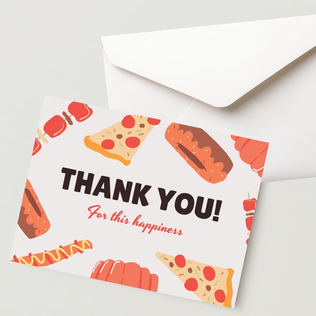 Thank You greeting Card - Premium 300 GSM Paper with Envelope (Pack of 1)