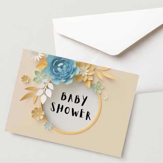 Premium Baby Shower Greeting Card - 300 GSM Cold Pressed Paper With 1 Envelope