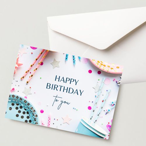 Premium Birthday Card with Envelope 300 GSM Cold-Pressed Paper (Pack of 1)