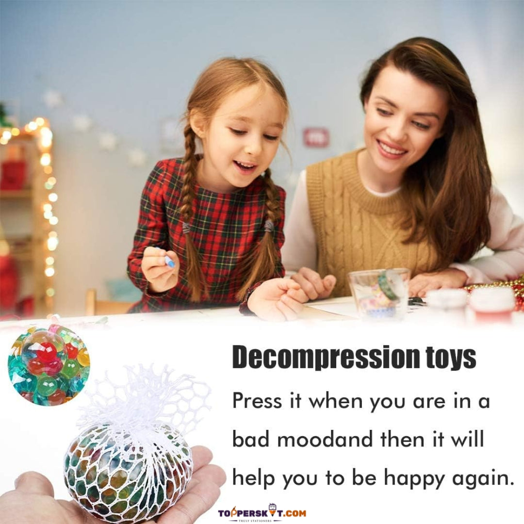 Round Squeeze Stress Ball for Adults and Kids– Squishy Toy for Stress Relief (Pack of 1)