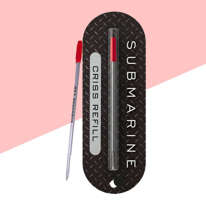 (5Pcs.)Submarine Criss Refill Smooth Writing Ball Pen Refill – Red