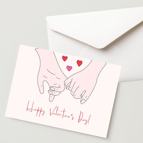 Premium Valentine's Day Greeting Card 300 GSM Cold Pressed Paper with 1 Envelope