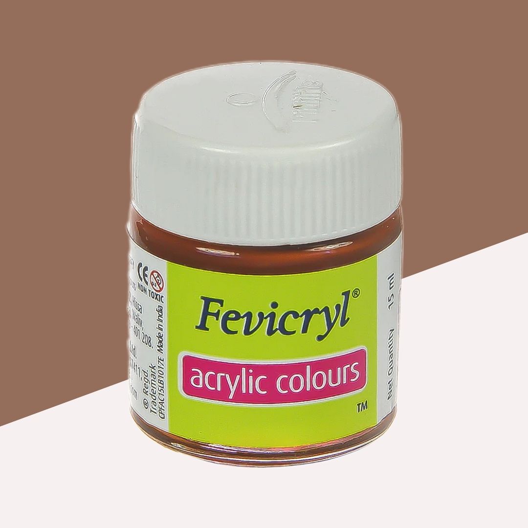 Fevicryl Acrylic Colour – Burnt Sienna : Elevate Your Artistic Expressions with Vibrant Hues ( Pack of 1 ) - Topperskit LLP