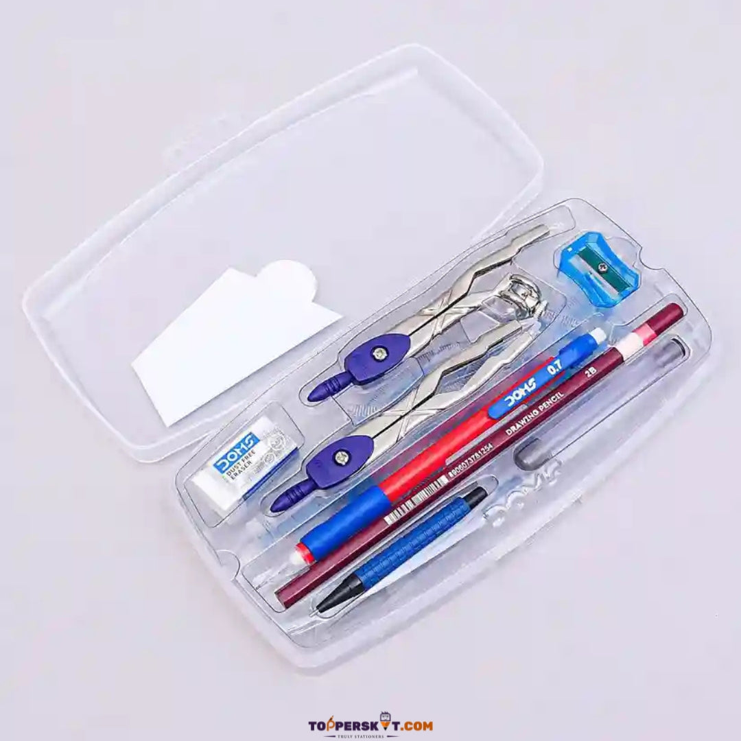 Doms Geoflip Mathematical Instrument Box – Complete Geometry Set (Pack ...