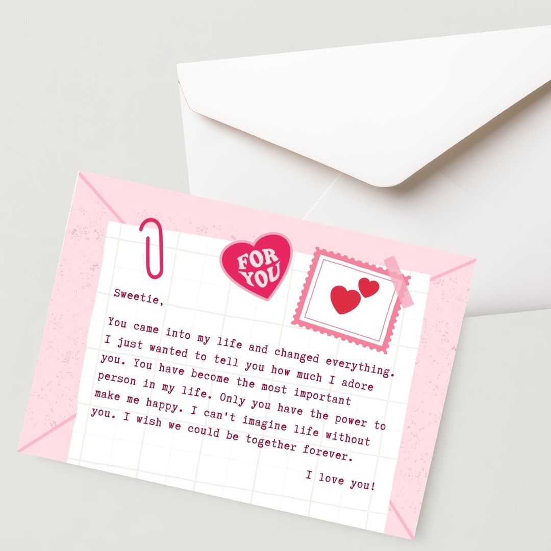 Premium  Propose Card - 300 GSM Cold Pressed Paper (Pack of 1)