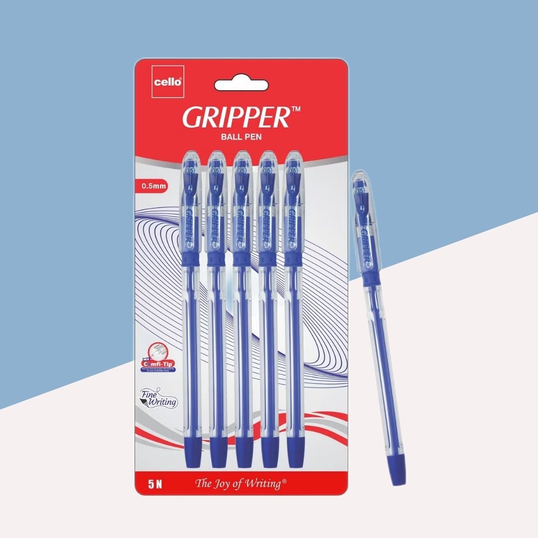 Cello Writing Instruments Cello Gripper Ball Pen – Blue ( Pack of 1 ) – Topperskit LLP