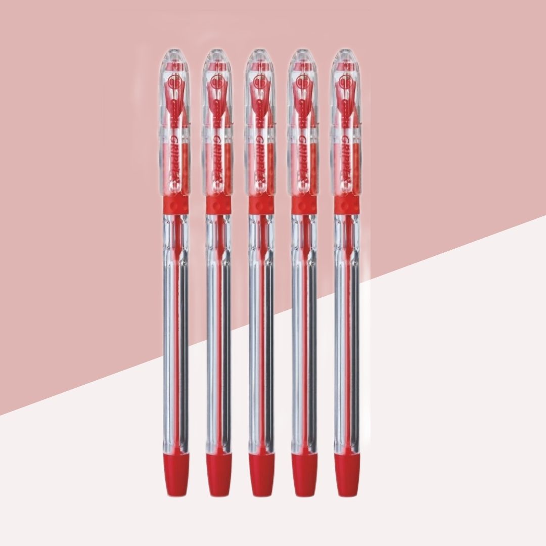 Cello Gripper Ball Pen – Red : Effortless Precision, Unmatched Comfort ( Pack of 1 ) - Topperskit LLP
