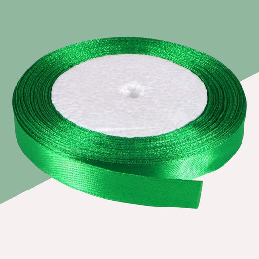 Cloth Ribbon - Green ( 0.5 inch ) : Perfect for Crafts and Decorations ( Pack of 1 ) - Ribbons - TOPPERSKIT