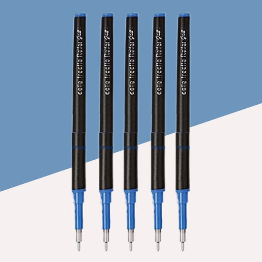 Cello Freeflo Gel Ink Roller Pen Refill – Blue: Elevate Your Writing Experience ( Set of 5 )