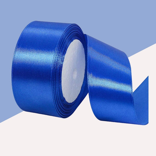 Cloth Ribbon - Blue ( 1 inch ) : Perfect for Crafts and Decorations ( Pack of 1 ) - Ribbons - TOPPERSKIT