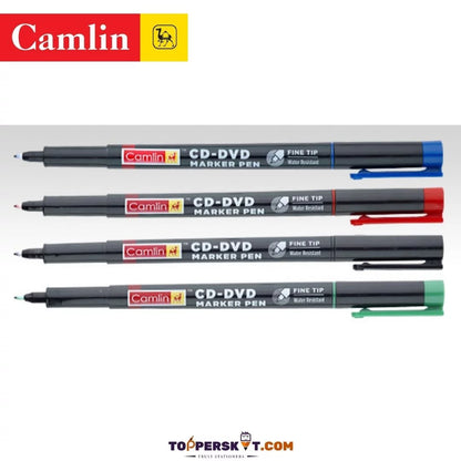 Camlin CD – DVD Marker Pen - Red: Consistent, Dark, and Versatile Marking ( Pack Of 1 ) - Topperskit LLP