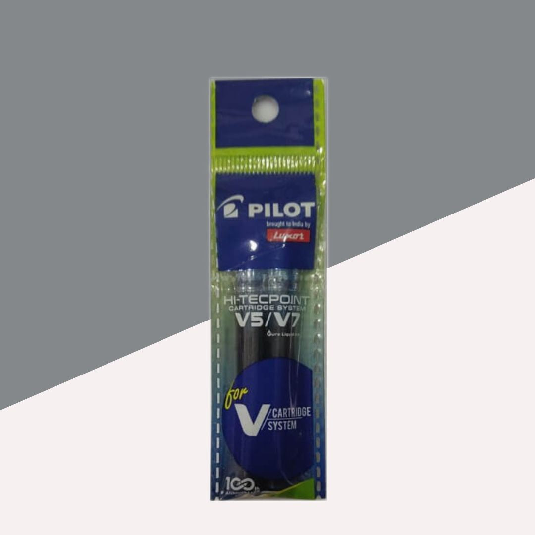 Pilot V5/V7 Ink Cartridge – Black: Elevate Your Writing with Precision and Elegance in Every Stroke ( Pack of 2 )