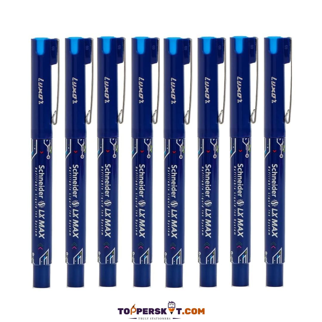 LX Max Refillable Liquid Ink Roller Pen -Blue (Pack of 1)