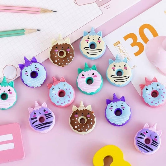 Cute 3D Donut Design Mini Eraser for Kids – Fun & Creative Stationery Item (Pack of 1)