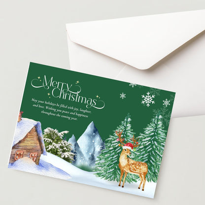 Christmas Greeting Card- 300 GSM Paper with Envelope (Pack of 1)