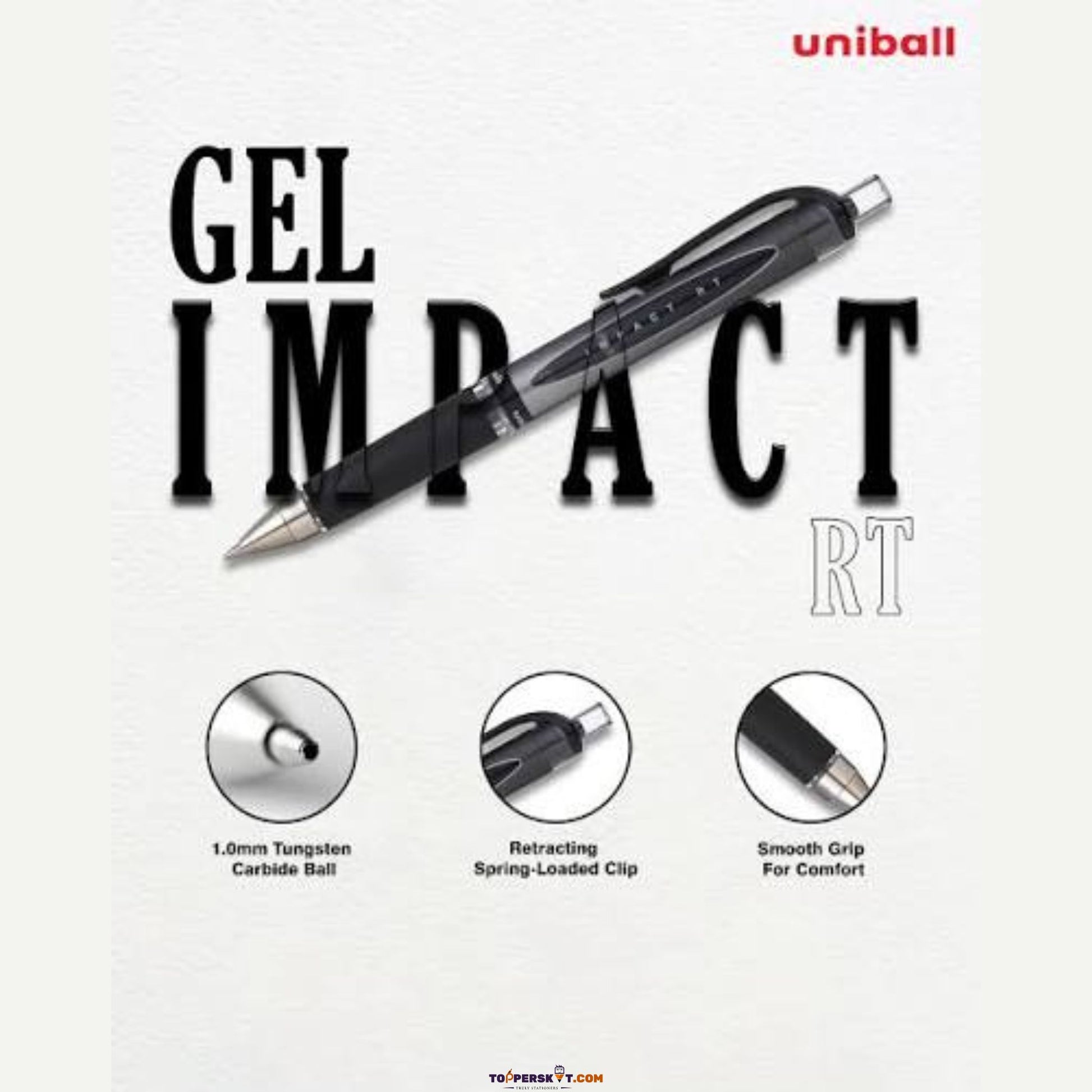 Uni-ball Gel Impact RT Gel Ink Roller Ball Pen Black (Pack Of 1)