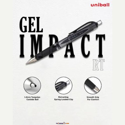 Uni-ball Gel Impact RT Gel Ink Roller Ball Pen Black (Pack Of 1)