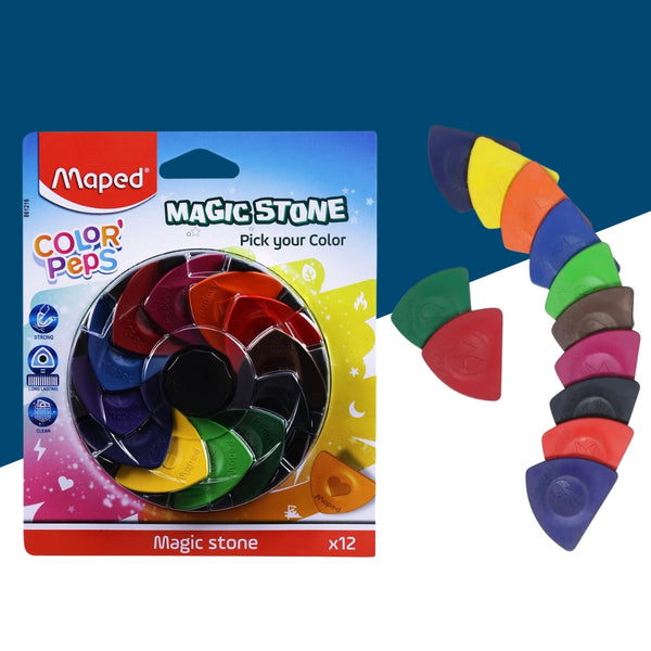 Maped Magic Stone Color Peps Crayons – Vibrant & Fun Crayons for Kids (Pack of 12)