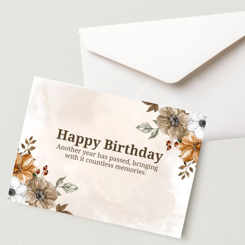 Premium Birthday Card with Envelope 300 GSM Cold-Pressed Paper (Pack of 1)