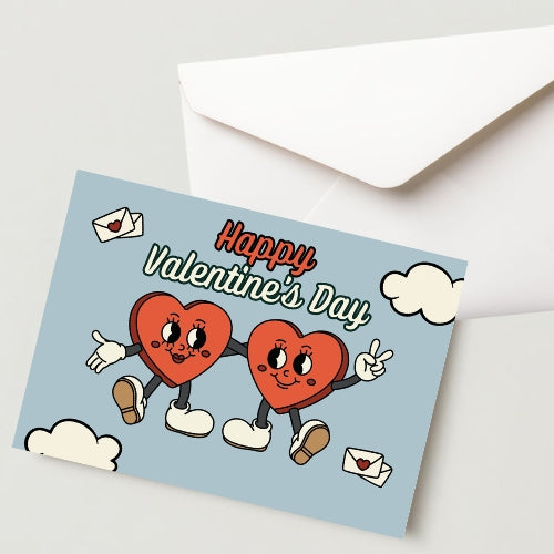 Premium Valentine's Day 300 GSM Cold Pressed Paper with 1 Envelope