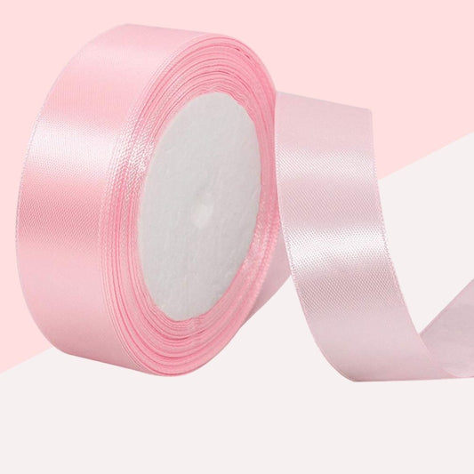 Cloth Ribbon - Pink ( 1 inch ) : Perfect for Crafts and Decorations ( Pack of 1 ) - Ribbons - TOPPERSKIT