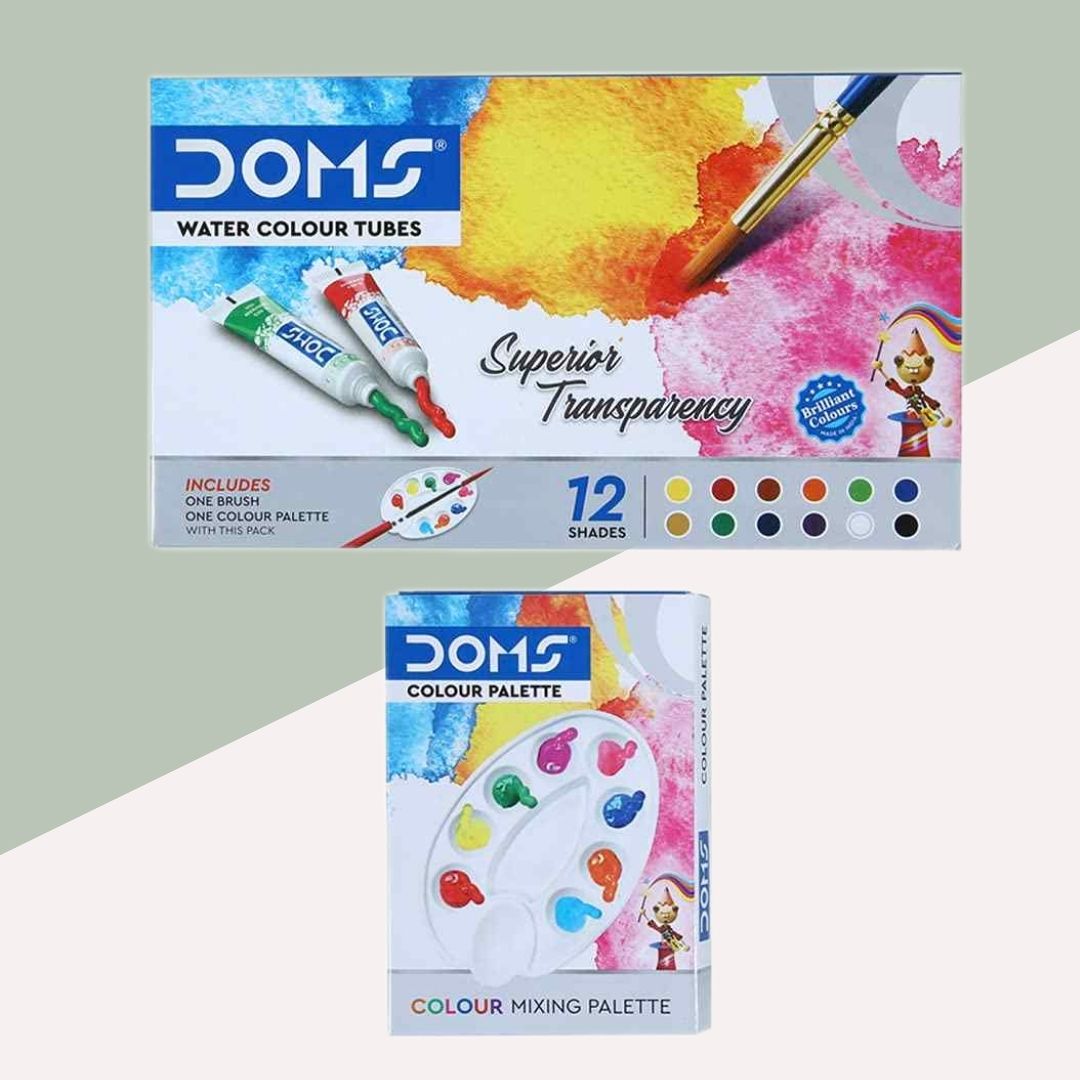 Doms Water Colour Tubes: Vibrant Artistic Possibilities Await ( Pack Of 12 ) - Topperskit LLP