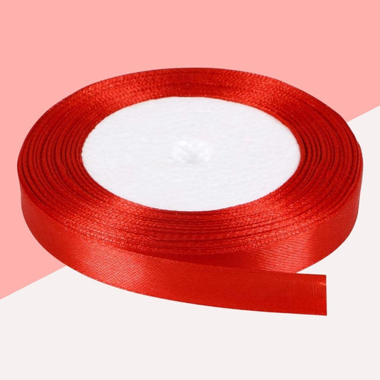 Cloth Ribbon - Red ( 0.5 inch ) : Perfect for Crafts and Decorations ( Pack of 1 ) - Ribbons - TOPPERSKIT