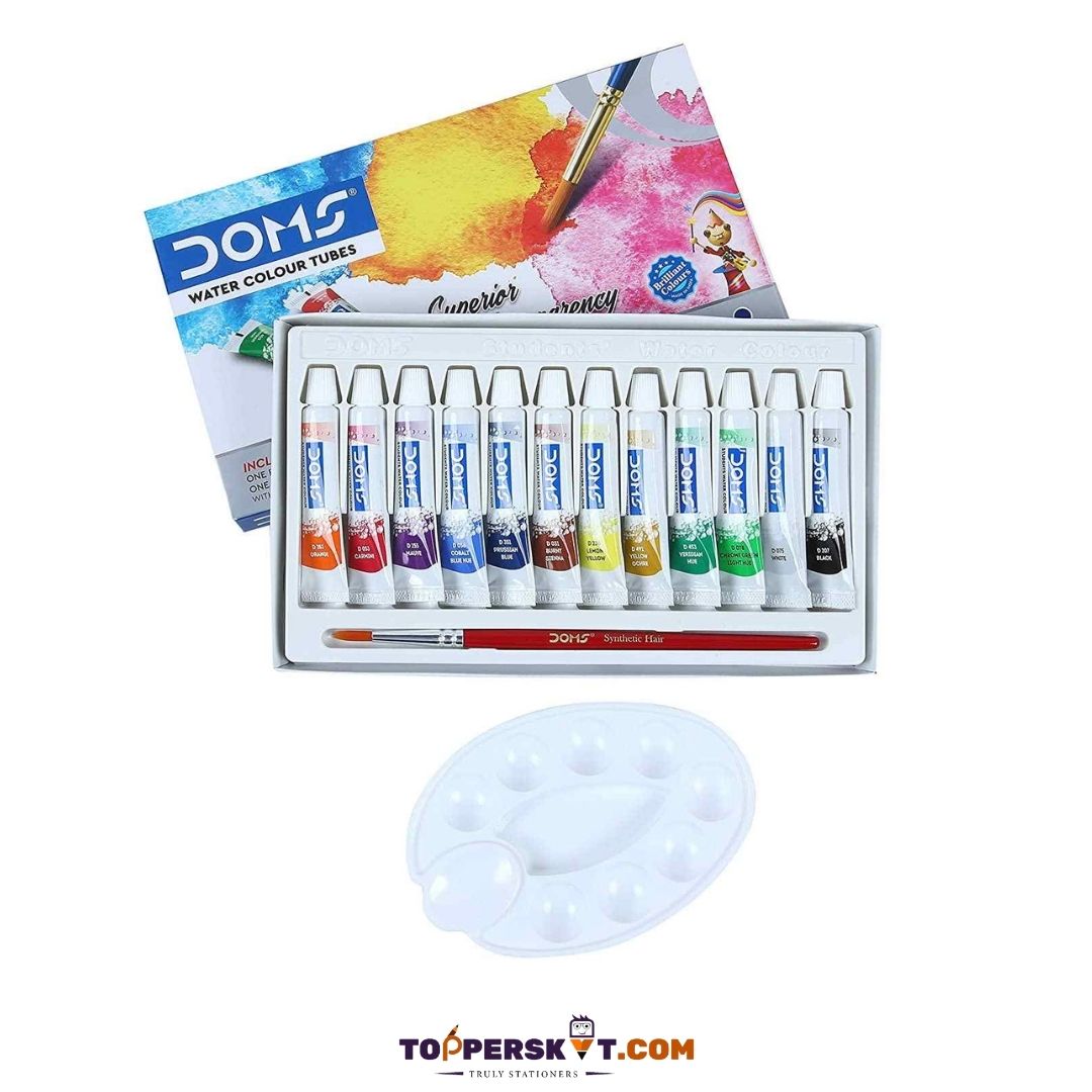 Doms Water Colour Tubes: Vibrant Artistic Possibilities Await ( Pack Of 12 ) - Topperskit LLP