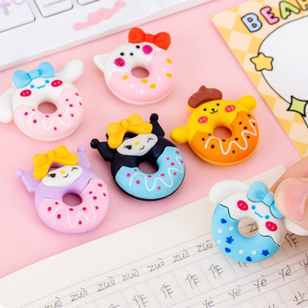 Cute 3D Donut Design Mini Eraser for Kids – Fun & Creative Stationery Item (Pack of 1)