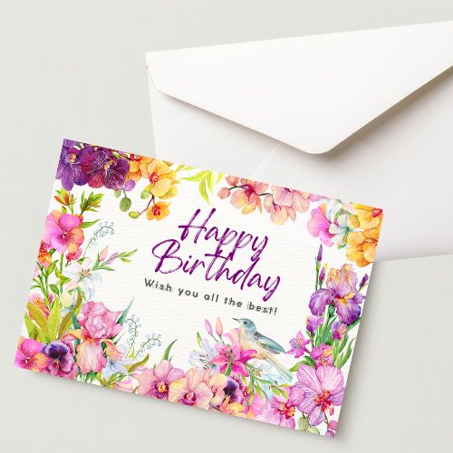 Premium Birthday Card with Envelope 300 GSM Cold-Pressed Paper (Pack of 1)