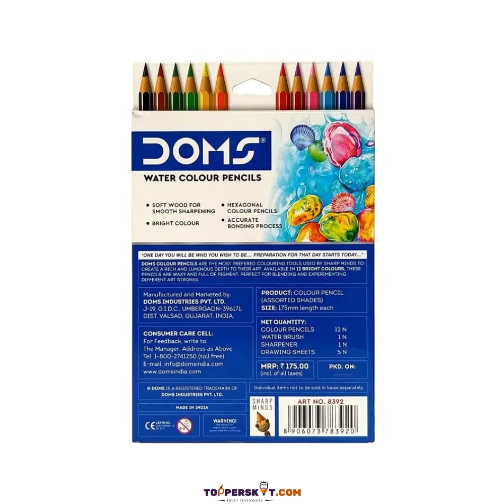 Doms Water Colour Pencils (Set Of 12 )