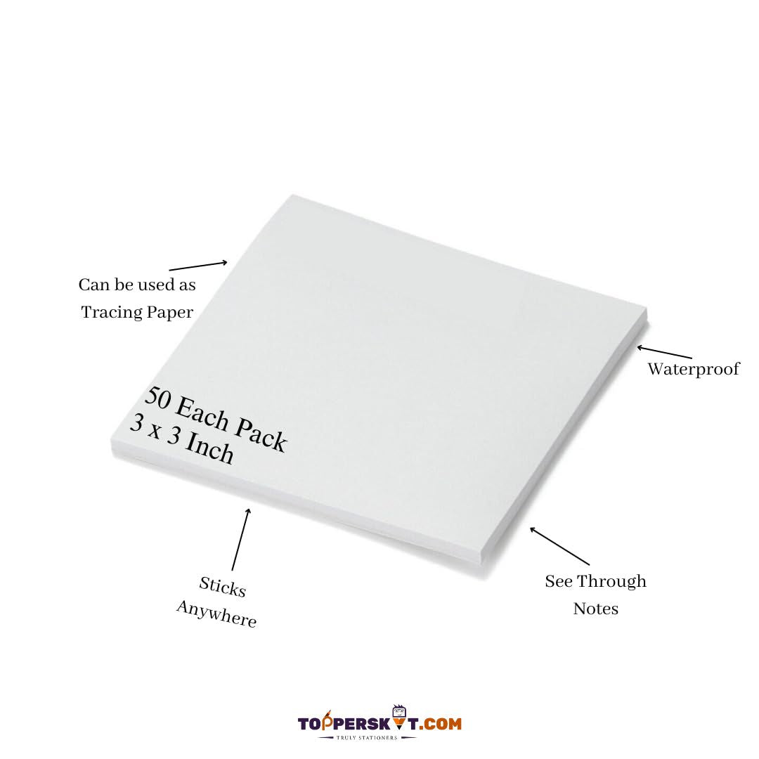 Transparent Sticky Notes (Pack of 50 sheets)