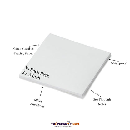 Transparent Sticky Notes (Pack of 50 sheets)