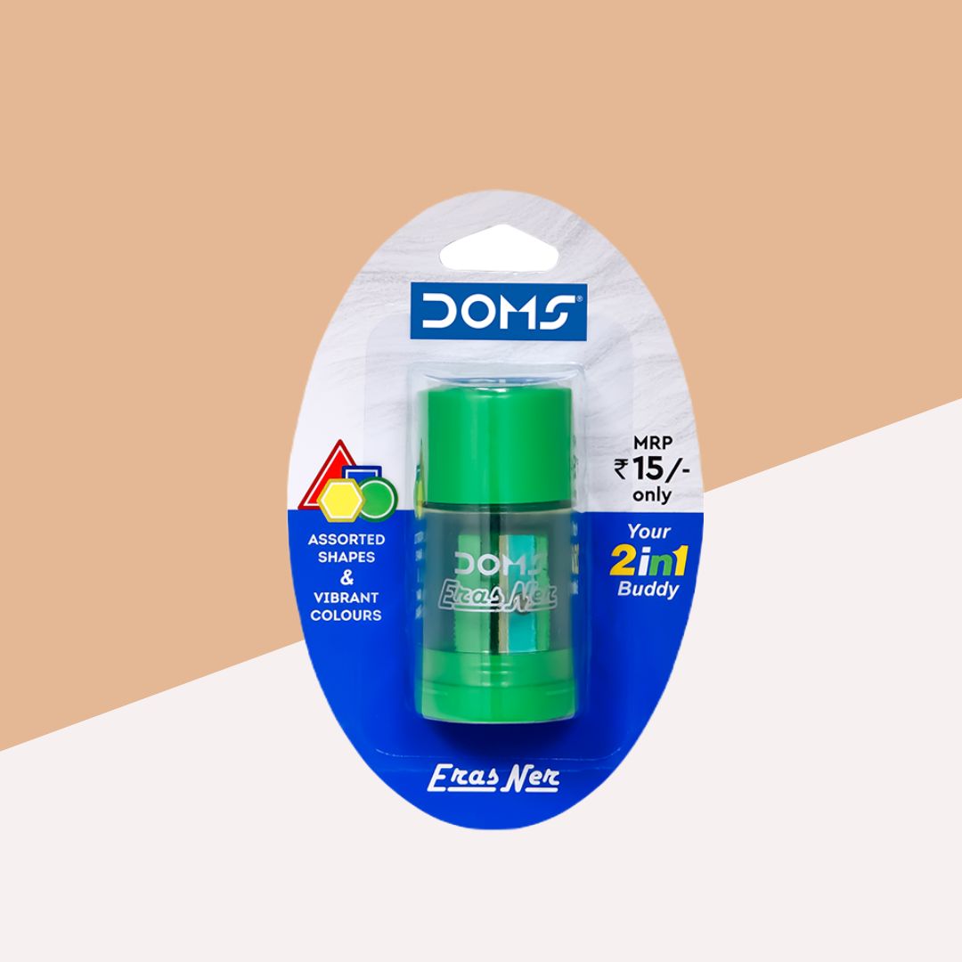 Doms Erasner Combo Eraser + Sharpener ( Pack Of 1 ) – Topperskit LLP