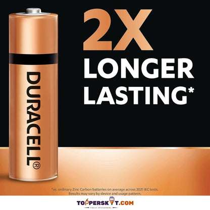 Duracell AA Batteries: 2X Longer Lasting Power for Extended Device Performance ( Set of 2 ) - Topperskit LLP