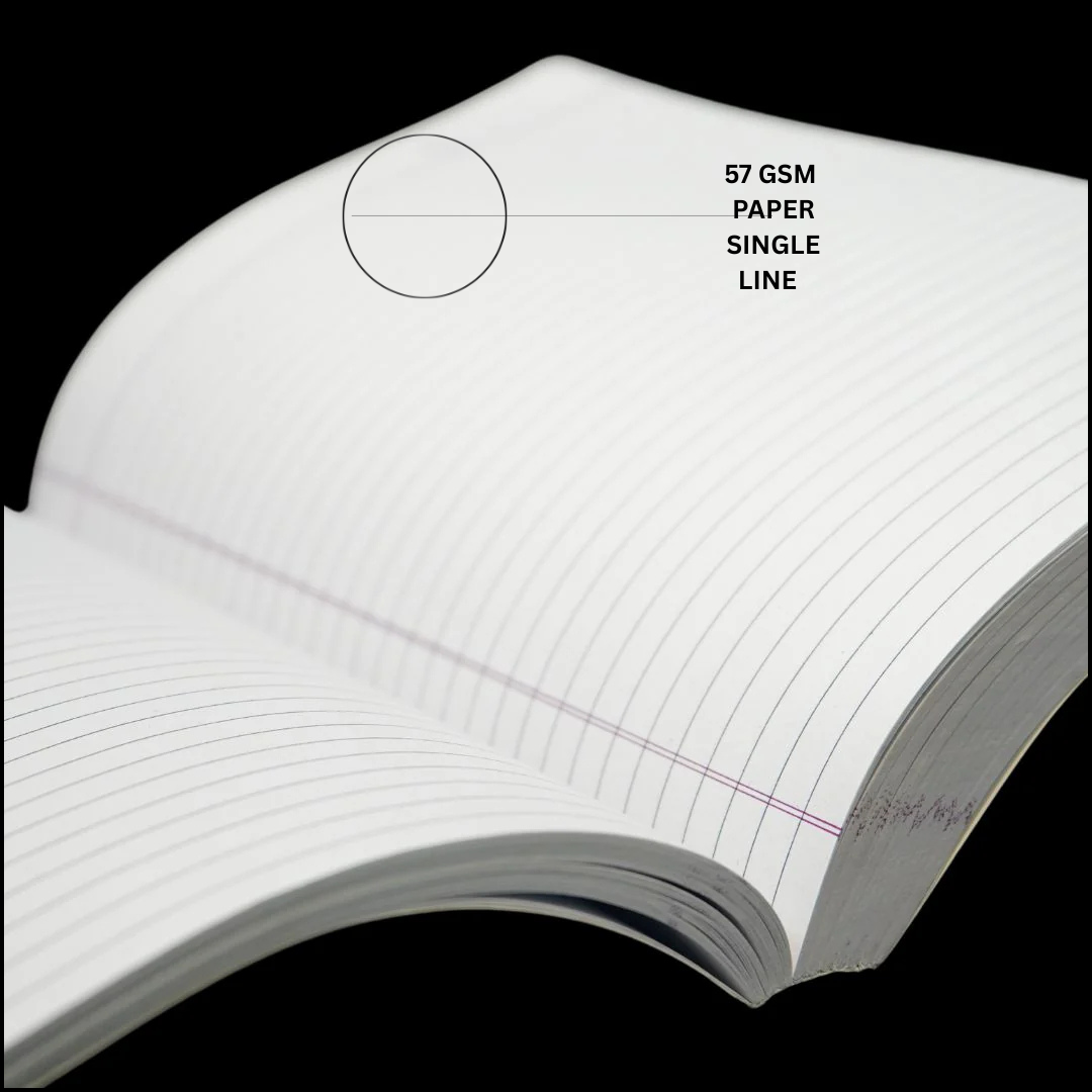 (2 Pcs.) Nature A4 Semi-Rough Single Line  Register – 368 Pages Each (736 Pages Total)
