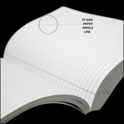 (2 Pcs.) Nature A4 Semi-Rough Single Line  Register – 368 Pages Each (736 Pages Total)