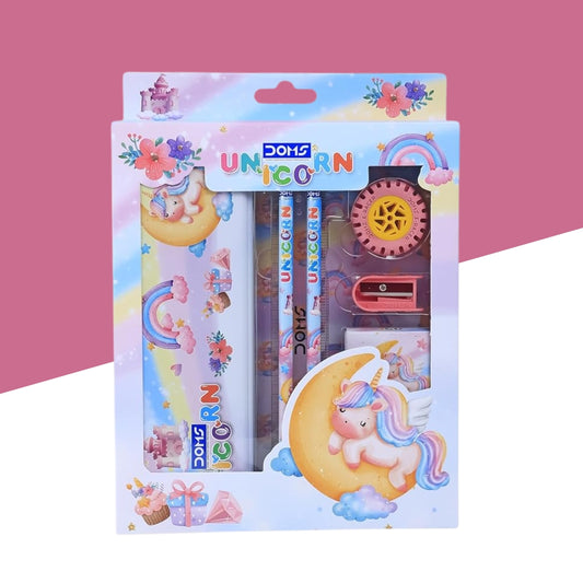 Doms Unicorn Design Stationery Set (Pack of 1)