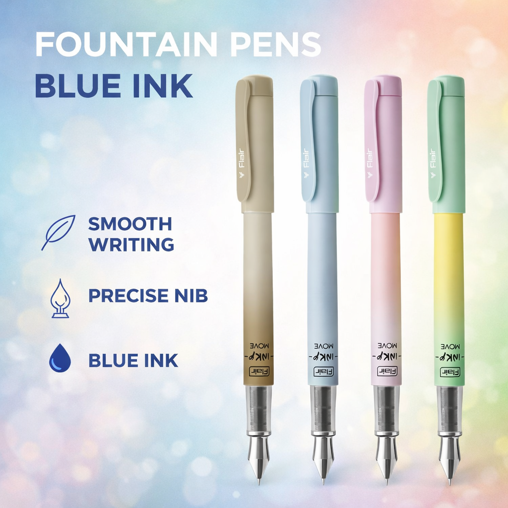 Flair Premium Pastel Gradient Fountain Pen - Blue Ink (Pack of 1)