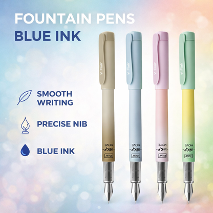 Flair Premium Pastel Gradient Fountain Pen - Blue Ink (Pack of 1)